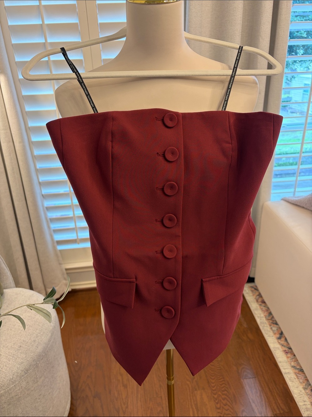 NWT Favorite Daughter The Dream Phoebe Bustier in Vino 🍷❤️ - Picture 5 of 8